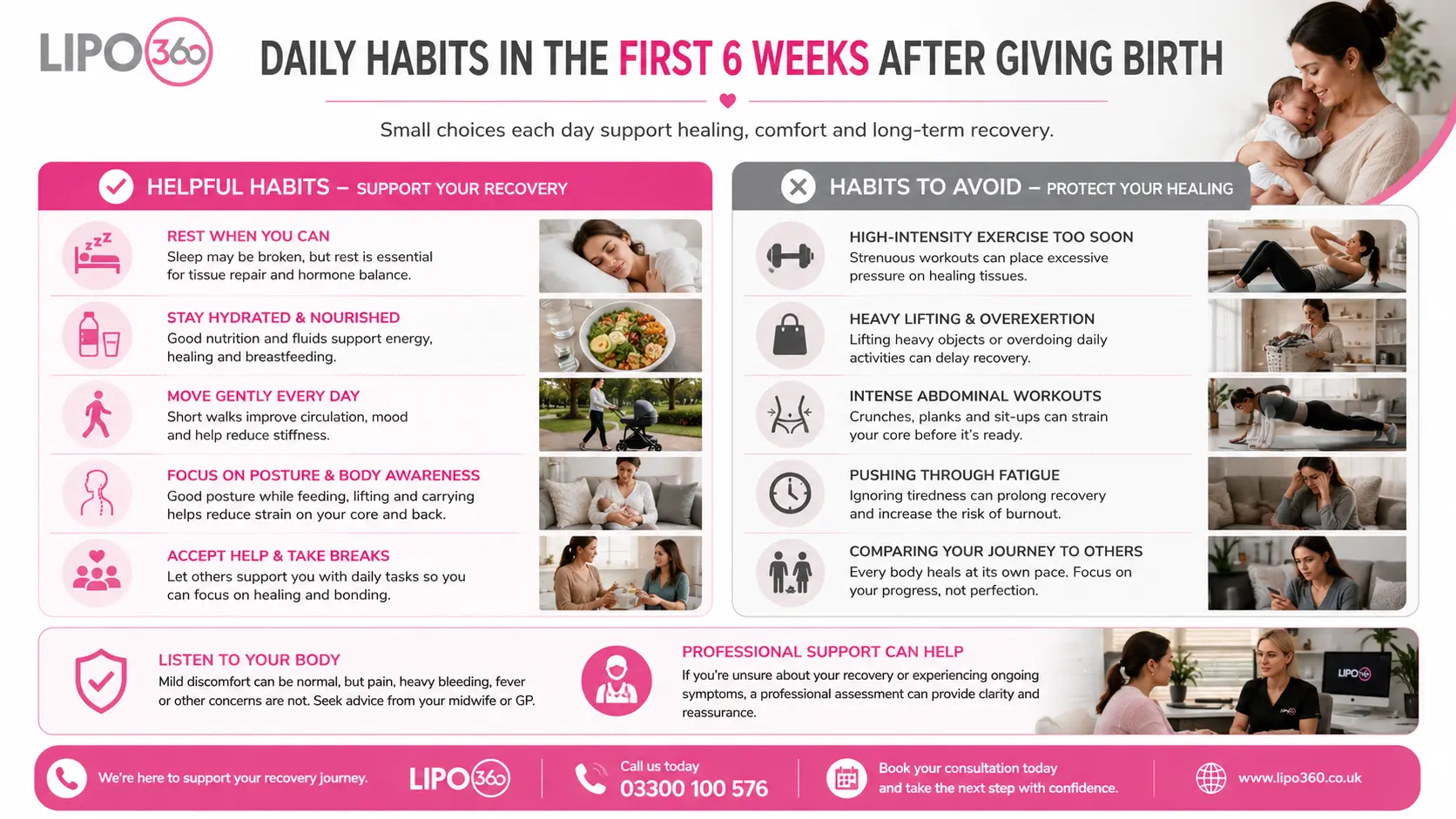 What to Do (and Avoid) in the First 6 Weeks After Giving Birth To Avoid Diastasis Recti 3 First 6 Weeks After Giving Birth To Avoid Diastasis Recti Chelmsford : Daily Habits in the First 6 Weeks After Giving Birth